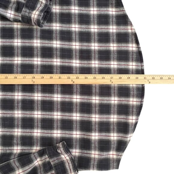 Harley-Davidson Y2K Flannel Shirt M Embroidered Bar & Shield Plaid Bikercore - Picture 10 of 10